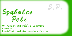 szabolcs peli business card